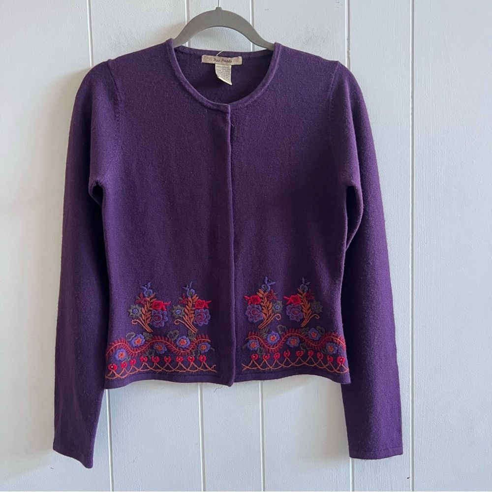 Vintage Y2K Free People Embroidered Cardigan